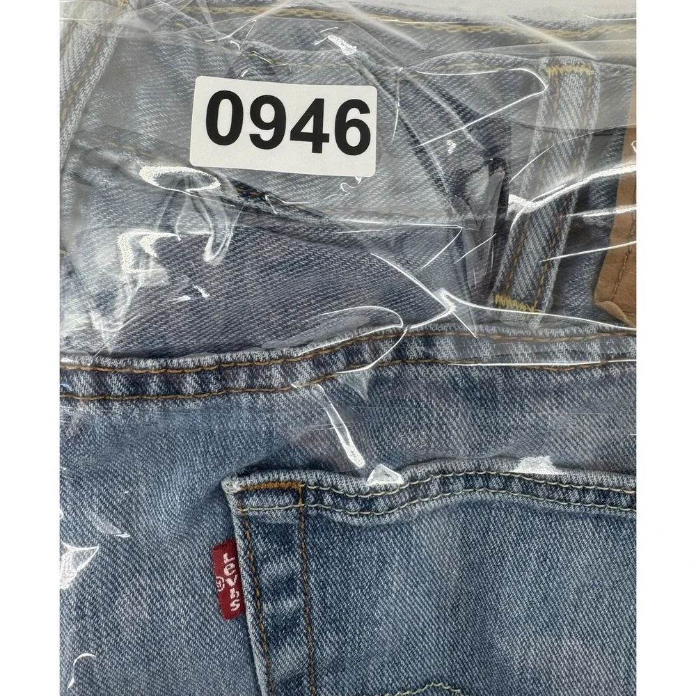 Levi's 514 Size 40x32 Blue Denim Jeans‎ Regular Straight Leg Distressed Red Tab